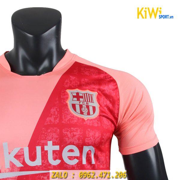 Áo đá bóng CLB barcelona màu hồng mùa 2018 - 2019 siêu chất