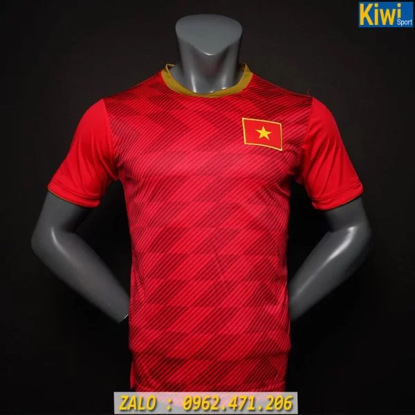 Mẫu Áo Đá Banh Đội Tuyển Việt Nam Màu Đỏ 2019 - 2020
