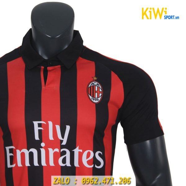Mẫu áo đá bóng clb AC Milan 2018 - 2019 thi đấu sân nhà