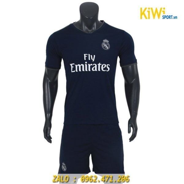 Quần áo bóng đá CLB Real Madrid 2018 - 2019 màu đen thi đấu sân khách