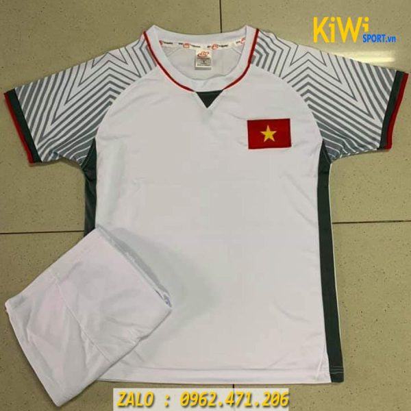 Đồ Đá Banh trẻ Em Mẫu Đội Tuyển Việt Nam 2019 Màu Trắng