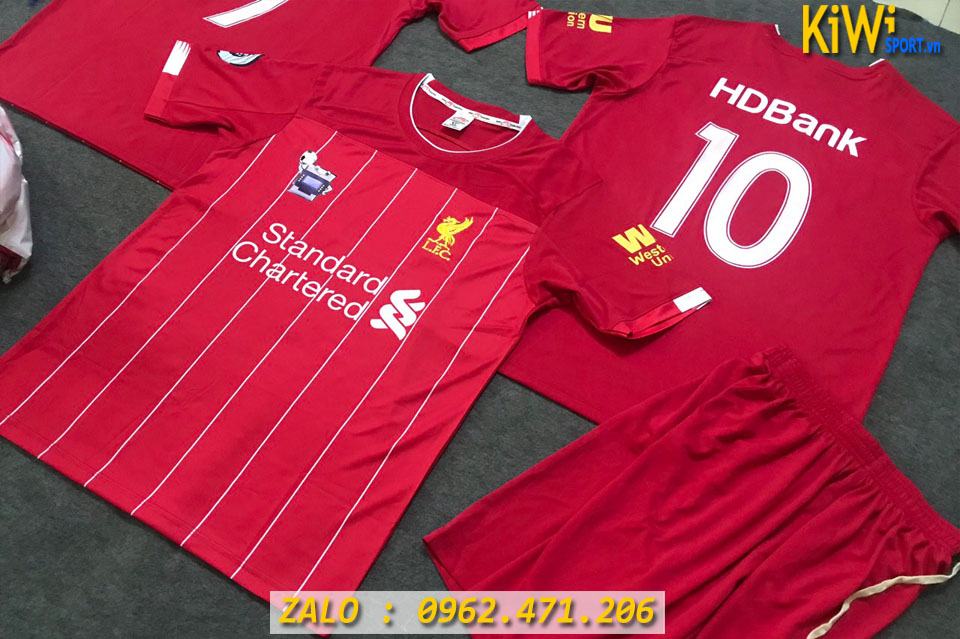 In Áo Đá Banh Đội Bóng HD Bank Mẫu Áo CLB Liverpool 2019 - 2020 Màu Đỏ