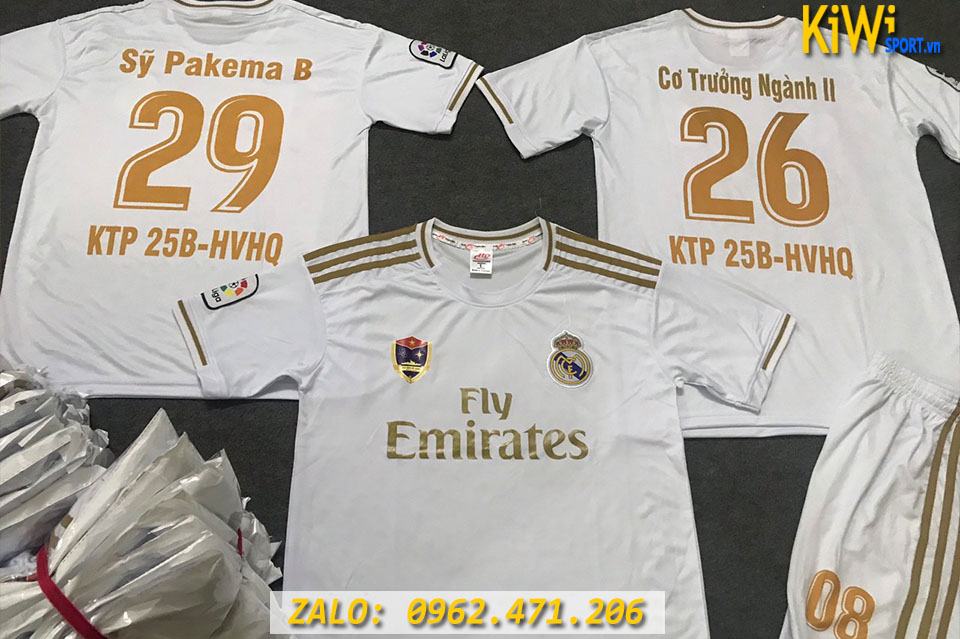 Áo Bóng Đá Clb Real Madrid 2019 - 2020 Sân Nhà Màu Trắng - Kiwisport