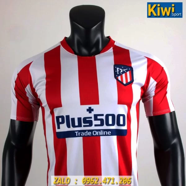 Đồ Đá Banh CLB Atletico Madrid 2019 - 2020 Sân Nhà Sọc Xanh Đỏ