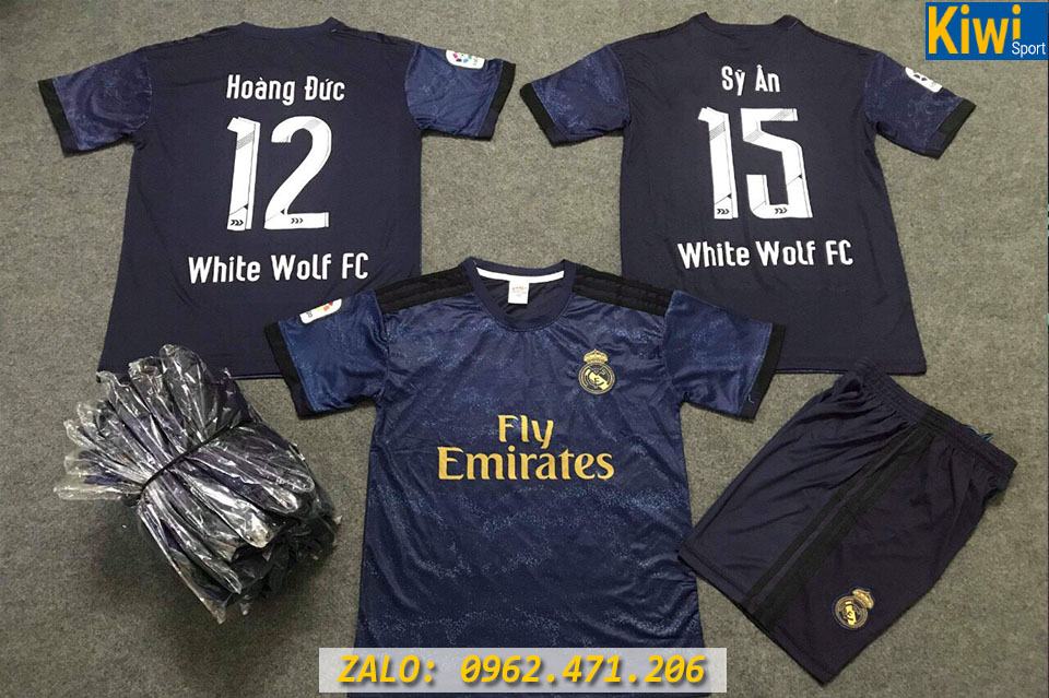 Mẫu in áo đấu CLB Real Madrid 2019 - 2020 Màu Xanh Đen