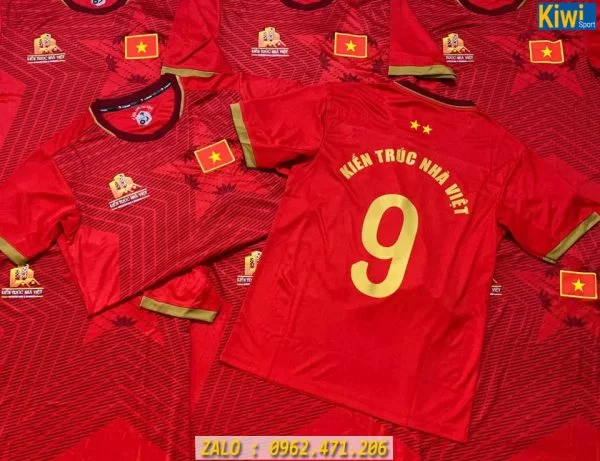 In Áo Đá Banh Đội Tuyển Việt Nam 2020 - 2021 Màu Đỏ
