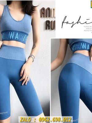 Bộ Tập Gym Nữ GymActive Màu Xanh Cực Chất