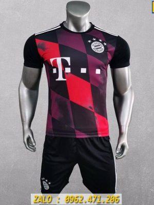 Áo Bayern Munich 2020 - 2021 Màu Đen Sọc Caro