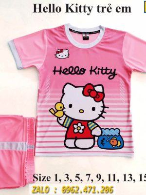 Áo Bóng Đá Trẻ Em Đẹp Mẫu Hello Kitty Hồng Cực Yêu