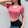 Áo Croptop Gym - Yoga Nữ Fitness Màu Hồng Cực Xinh