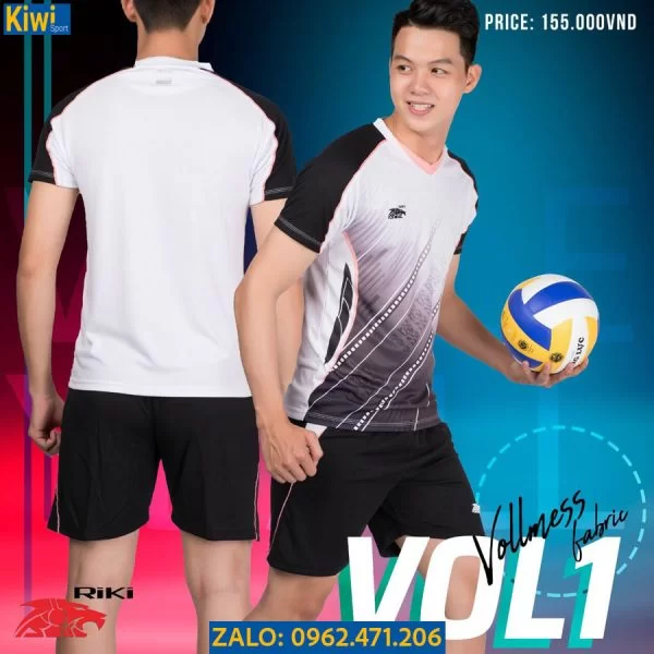 Bộ Bóng Chuyền Nam Vol 1 Màu Đen 2021 Cực Hot