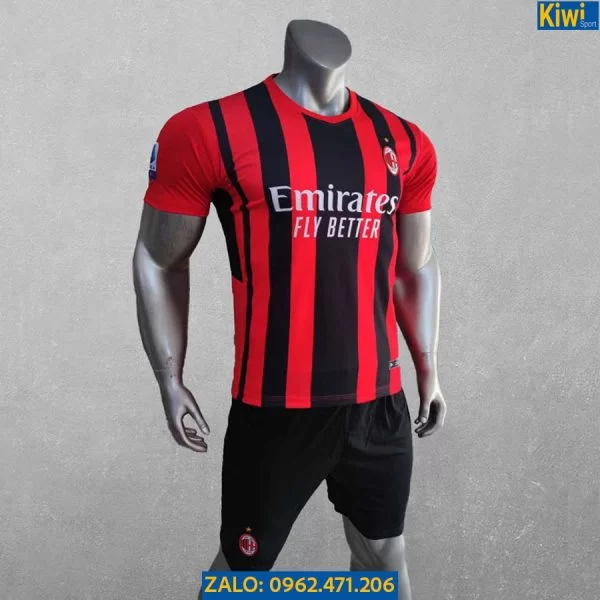 Áo Bóng Đá CLB AC Milan 2021 - 2022 Sọc Đỏ Đen