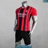 Áo Đá Banh CLB AC Milan 2021 Sọc Đỏ Đen Rất Đẹp