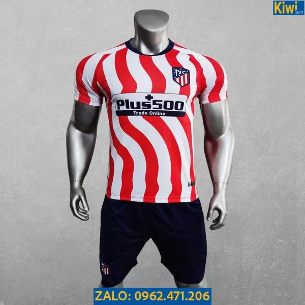 Áo Atletico Madrid 2021 - 2022 Sọc Đỏ Trắng Thi Đấu Sân Nhà