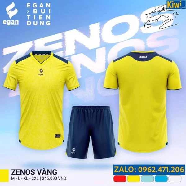 Áo Bóng Đá Zenos ft Bùi Tiến Dũng Màu Vàng