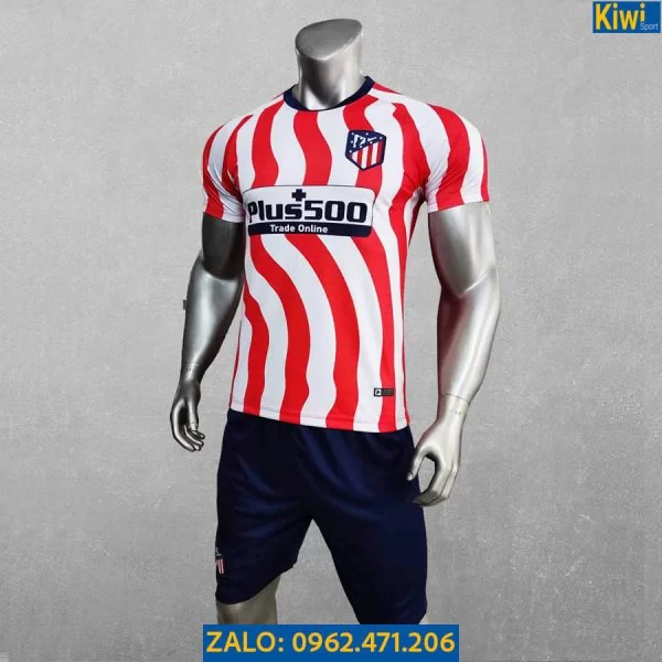 Áo Đá Banh CLB Atletico Madrid 2021 - 2022 Sọc Trắng Đỏ