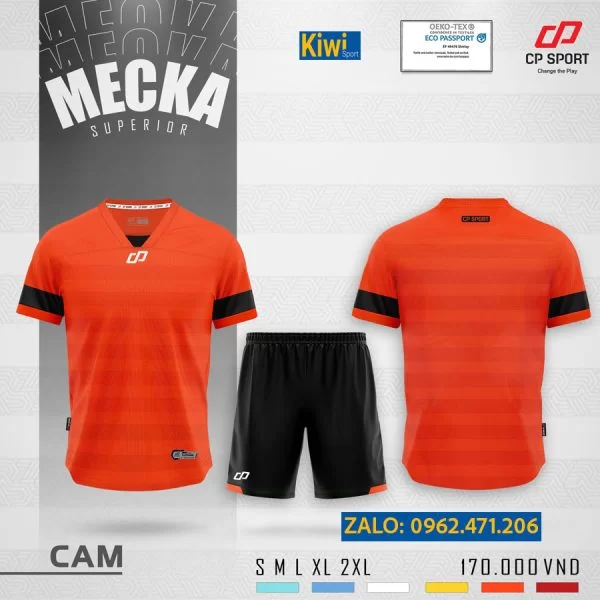 Áo Bóng Đá Mecka Màu Cam 2021 Trẻ Trung