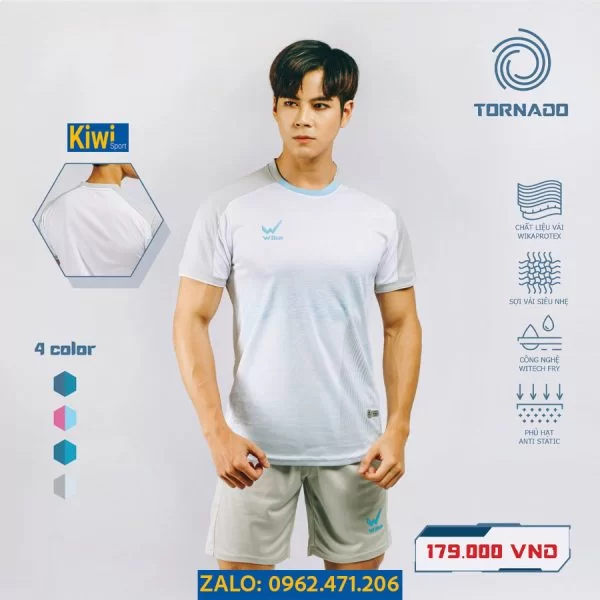 Áo Bóng Đá Tornado Màu Xám Mẫu 2022 Cao Cấp