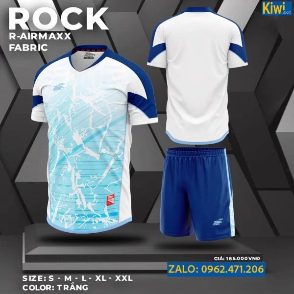 Áo Đá Banh Rock Màu Trắng Mẫu Mới 2022