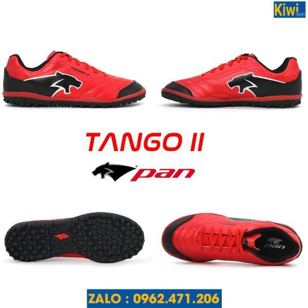 Giày Đá Banh Pan Tango II Màu Đỏ Đế TF