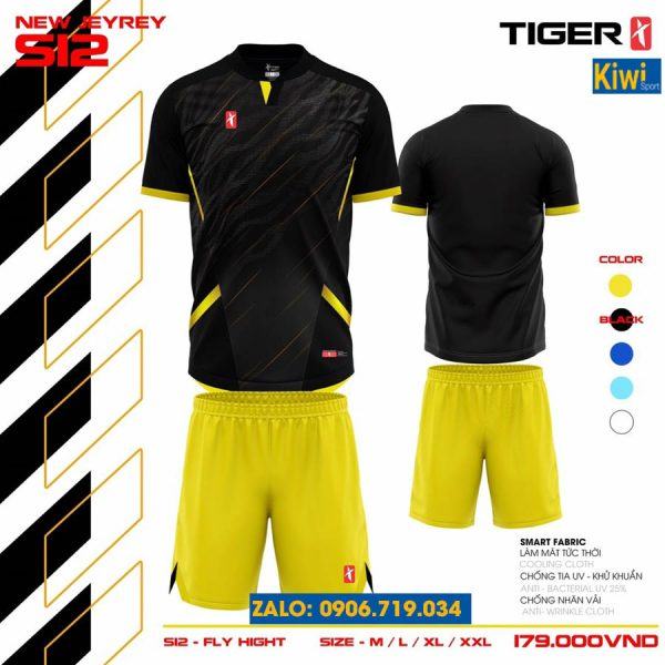 Áo Bóng Đá Tiger Màu Đen 2022 Vải Cao Cấp