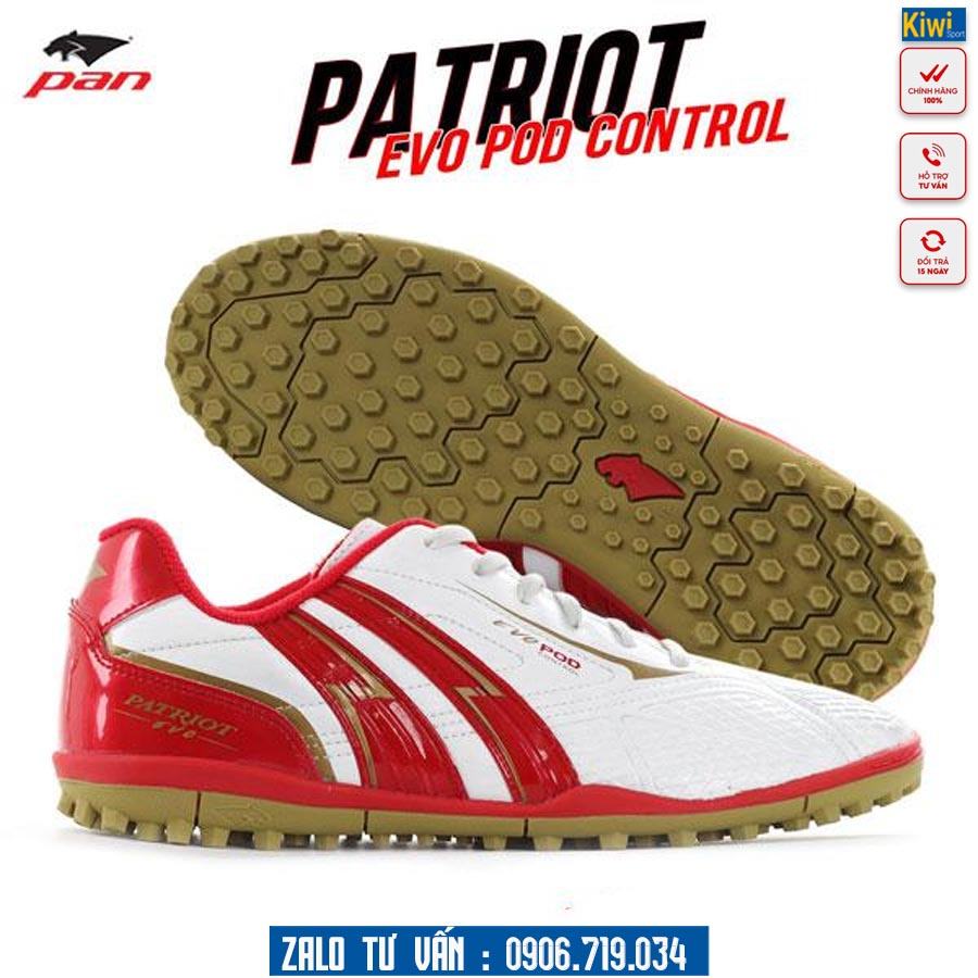 Giày Bóng Đá Pan Patriot Evo Pod Màu Trắng Đỏ Đế TF