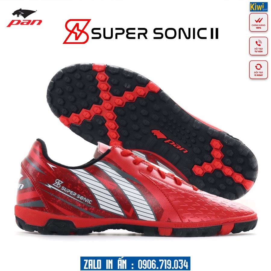 Giày Bóng Đá Pan Super Sonic II Màu Đỏ Đế TF Mạnh Mẽ