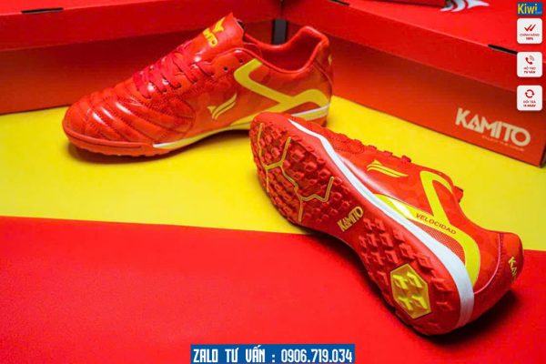 Giày Đá Banh Kamito Velocidad Legend Màu Đỏ Đế TF