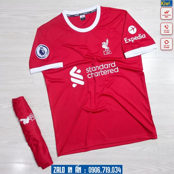 áo bóng đá Liverpool 2023 - 2024 màu đỏ