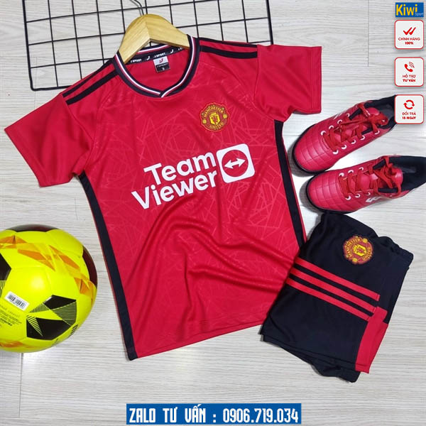 Áo Bóng Đá Trẻ Em CLB Manchester United 2023 - 2024 Màu Đỏ