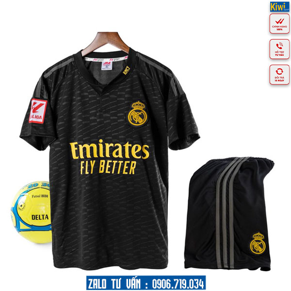 Áo Bóng Đá CLB Real Madrid Màu Đen Mùa 2023 - 2024