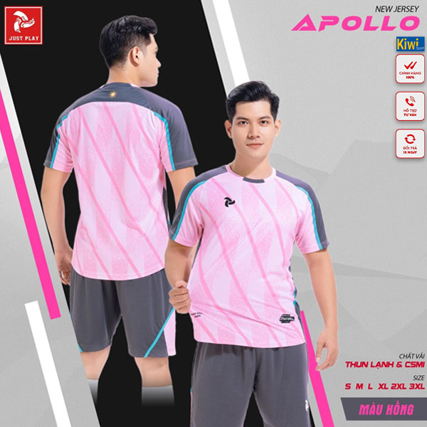 Áo bóng đá không logo Apollo màu hồng độc đáo