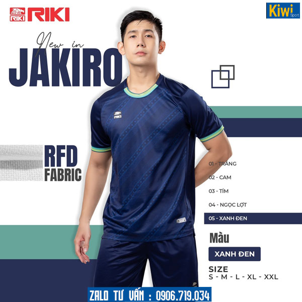 Áo bóng đá không logo Jakiro 2023 màu xanh đen