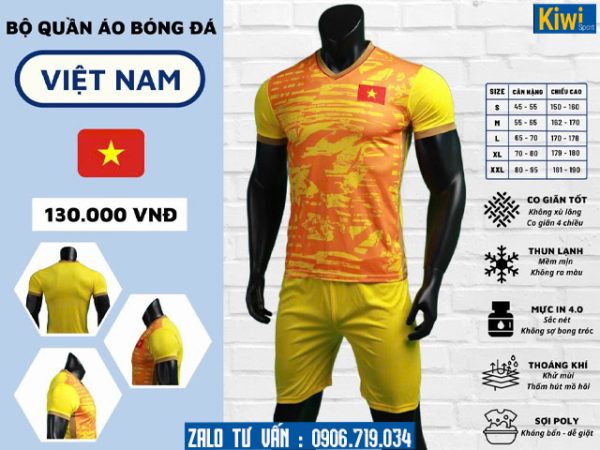 Áo Đấu Tuyển Việt Nam 2023 Màu Vàng Fan Made Nổi Bật
