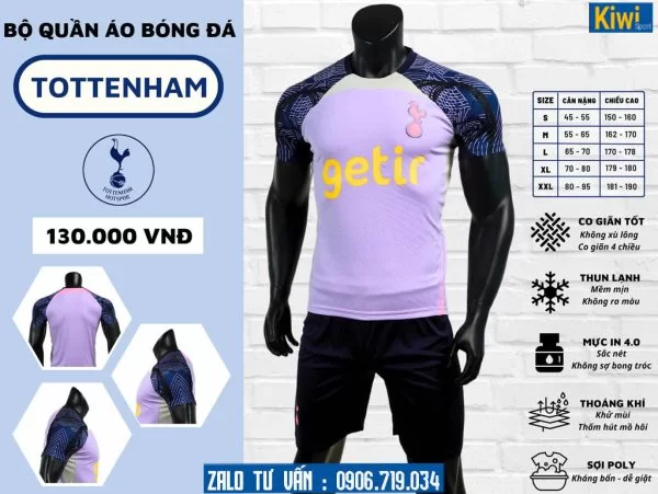 Áo Tottenham 2023 - 2024 Màu Tím Ấn Tượng