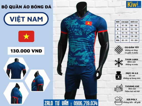 Áo tuyển Việt Nam 2023 màu xanh đen bản fan made