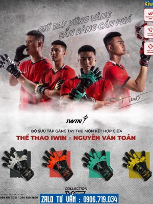 Găng Tay Thủ Môn iWin VT02 Full 4 Màu Có Khung Xương