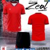 Áo bóng đá không logo Zeal màu đỏ