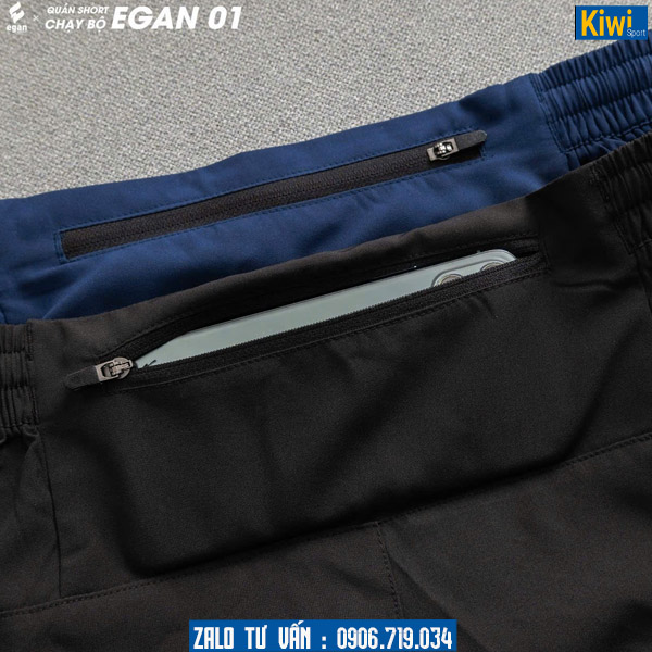 Đai lưng mẫu quần short chạy bộ Egan 01