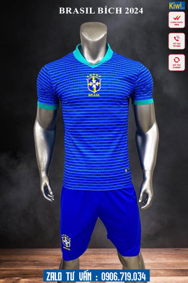 Áo bóng đá đội tuyển Brazil màu xanh bích mùa 2024