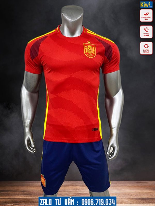 Áo bóng đá đội tuyển Tây Ban Nha màu đỏ mùa 2024