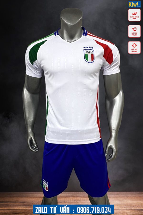 Áo bóng đá đội tuyển Ý màu trắng thi đấu Euro 2024