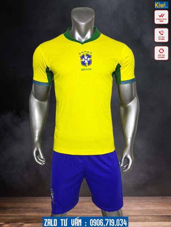 Áo Đấu Đội Tuyển Brazil 2024 Màu Vàng Rất Đẹp