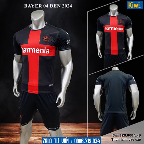 Áo bóng đá Bayer 04 Leverkusen màu đen 2024