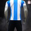 Mặt sau bộ áo đấu tuyển Argentina sọc trắng xanh 2024