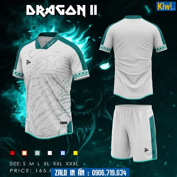 Áo bóng đá không logo Dragon II màu xám