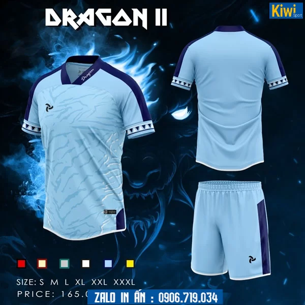 Áo bóng đá không logo Dragon II màu đỏ