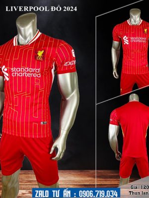 Áo đá bóng CLB Liverpool màu đỏ mới nhất 2024