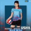 Bộ đồ bóng chuyền nữ Usha màu xanh biển