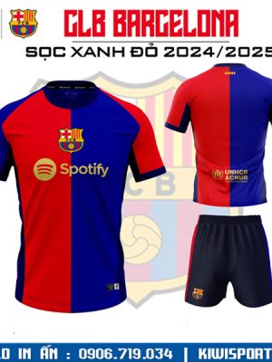 Áo Bóng Đá CLB Barcelona 2024 - 2025 Sọc Xanh Đỏ